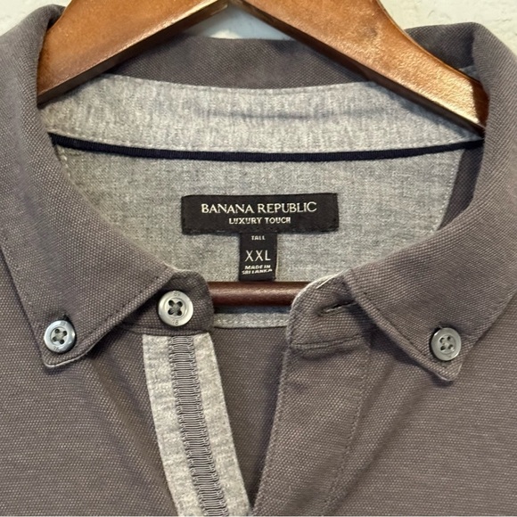 Men's Banana Republic Luxury Tough Gray Long Sleeve Button Down Shirt - Picture 4 of 9